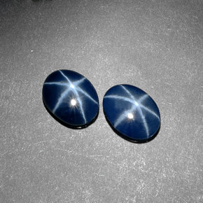 Star Sapphire Gemstone in 8 x 6 mm (calibrated) Size for Sale, Star Sapphire Stone in Blue Color