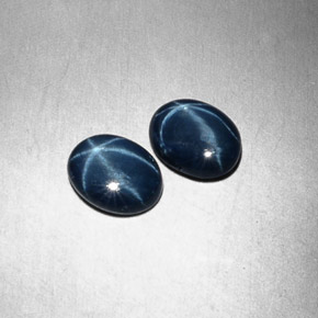 2.88 ct Blue Star Sapphire Gemstone, Star Sapphire Gem in Oval Cabochon Shape for Sale.