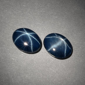 2.60 ct Blue Star Sapphire Gemstone, Star Sapphire Gem in Oval Cabochon Shape for Sale.
