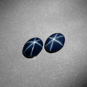 2.45 ct Blue Star Sapphire Stone, Natural Star Sapphire in Oval Cabochon Shape for Sale