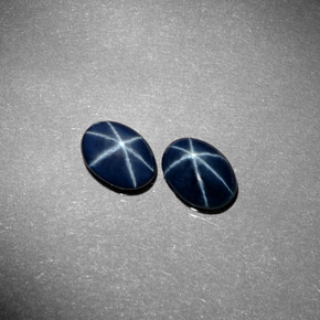 Star Sapphire Gemstone in 8 x 6 mm (calibrated) Size for Sale, Star Sapphire Stone in Blue Color