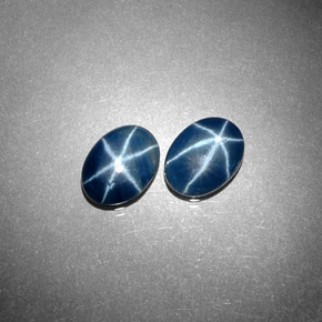 Star Sapphire Gemstone in 8 x 6 mm (calibrated) Size for Sale, Star Sapphire Stone in Blue Color