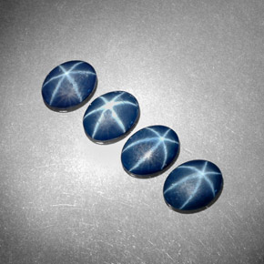 Star Sapphire Gemstone in 8 x 6 mm (calibrated) Size for Sale, Star Sapphire Stone in Blue Color