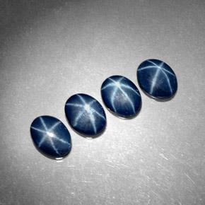 5.42 ct Blue Star Sapphire Gemstone, Star Sapphire Gem in Oval Cabochon Shape for Sale.