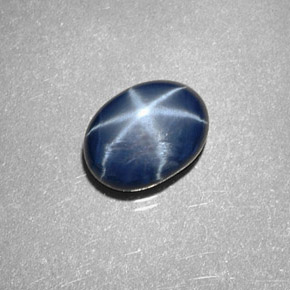 2.12 ct Blue Star Sapphire Stone, Natural Star Sapphire in Oval Cabochon Shape for Sale
