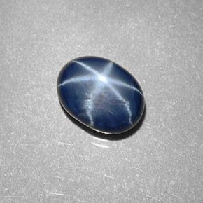 Star Sapphire Gemstone in 8 x 6 mm (calibrated) Size for Sale, Star Sapphire Stone in Blue Color