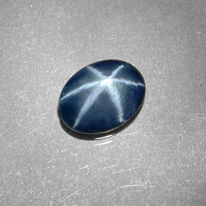 Star Sapphire Gemstone in 8 x 6 mm (calibrated) Size for Sale, Star Sapphire Stone in Blue Color
