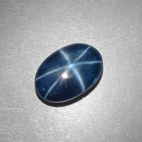 Star Sapphire Gemstone in 11.8 x 8.2 mm Size for Sale, Star Sapphire Stone in Blue Color