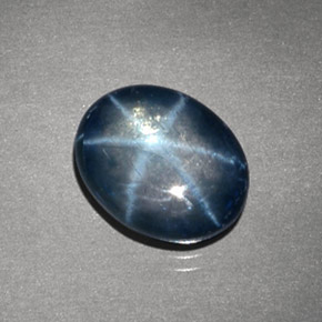 4.24 ct Blue Star Sapphire Stone, Natural Star Sapphire in Oval Cabochon Shape for Sale