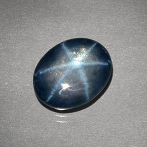 Star Sapphire Gemstone in 11 x 9 mm (calibrated) Size for Sale, Star Sapphire Stone in Blue Color