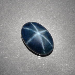 4.14 ct Blue Star Sapphire Stone, Natural Star Sapphire in Oval Cabochon Shape for Sale