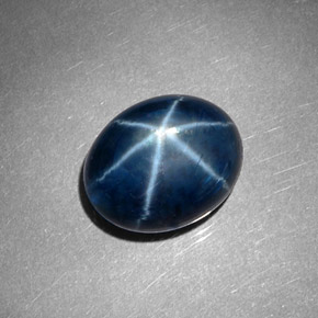 8.60 ct Blue Star Sapphire Stone, Natural Star Sapphire in Oval Cabochon Shape for Sale