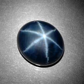 Star Sapphire Gemstone in 14 x 12 mm (calibrated) Size for Sale, Star Sapphire Stone in Blue Color