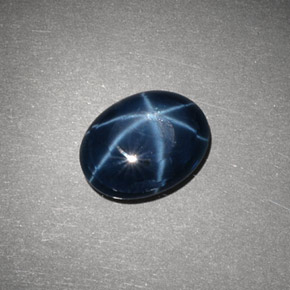 2.90 ct Blue Star Sapphire Gemstone, Star Sapphire Gem in Oval Cabochon Shape for Sale.