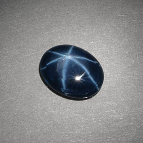 2.90 ct Blue Star Sapphire Stone, Natural Star Sapphire in Oval Cabochon Shape for Sale