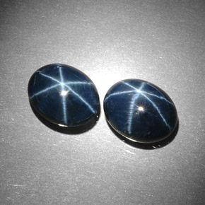 8.41 ct Blue Star Sapphire Gemstone, Star Sapphire Gem in Oval Cabochon Shape for Sale.