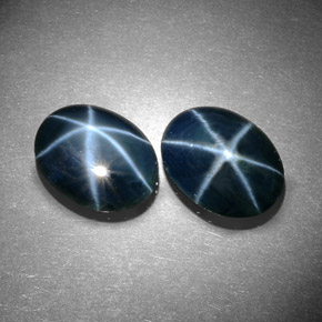 7.98 ct Blue Star Sapphire Gemstone, Star Sapphire Gem in Oval Cabochon Shape for Sale.