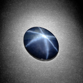 3.15 ct Blue Star Sapphire Stone, Natural Star Sapphire in Oval Cabochon Shape for Sale
