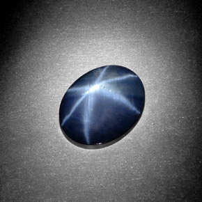 Star Sapphire Gemstone in 12.2 x 9.5 mm Size for Sale, Star Sapphire Stone in Blue Color