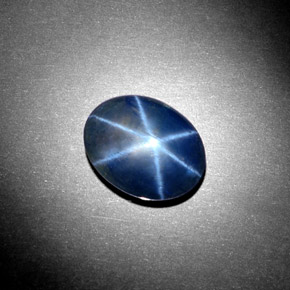 5.08 ct Blue Star Sapphire Stone, Natural Star Sapphire in Oval Cabochon Shape for Sale