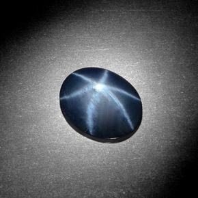 3.22 ct Blue Star Sapphire Stone, Natural Star Sapphire in Oval Cabochon Shape for Sale
