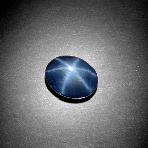 Star Sapphire Gemstone in 10 x 8 mm (calibrated) Size for Sale, Star Sapphire Stone in Blue Color