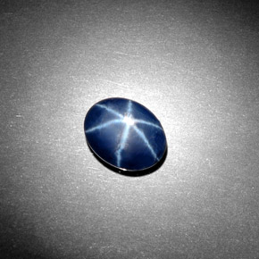 2.21 ct Blue Star Sapphire Gemstone, Star Sapphire Gem in Oval Cabochon Shape for Sale.