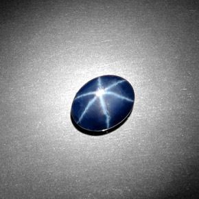 2.21 ct Blue Star Sapphire Stone, Natural Star Sapphire in Oval Cabochon Shape for Sale