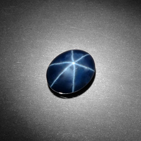 4.06 ct Blue Star Sapphire Stone, Natural Star Sapphire in Oval Cabochon Shape for Sale