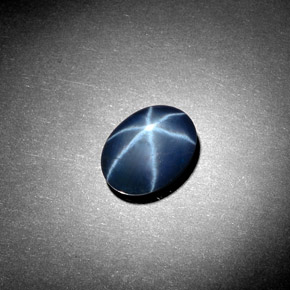 2.91 ct Blue Star Sapphire Stone, Natural Star Sapphire in Oval Cabochon Shape for Sale
