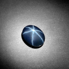 Star Sapphire Gemstone in 9.7 x 7.2 mm Size for Sale, Star Sapphire Stone in Blue Color