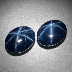 7.74 ct Blue Star Sapphire Stone, Natural Star Sapphire in Oval Cabochon Shape for Sale