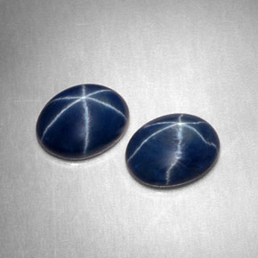 2.45 ct Blue Star Sapphire Gemstone, Star Sapphire Gem in Oval Cabochon Shape for Sale.
