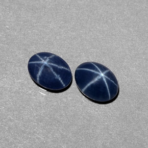 2.53 ct Blue Star Sapphire Gemstone, Star Sapphire Gem in Oval Cabochon Shape for Sale.
