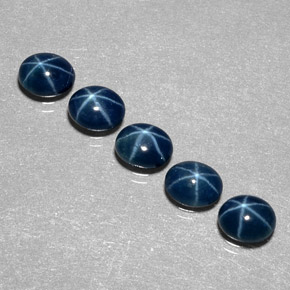 3.15 ct Blue Star Sapphire Gemstone, Star Sapphire Gem in Oval Cabochon Shape for Sale.