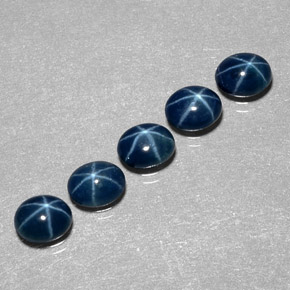 3.15 ct Blue Star Sapphire Stone, Natural Star Sapphire in Oval Cabochon Shape for Sale