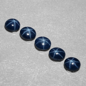 Star Sapphire Gemstone in 5.2 x 4.2 mm Size for Sale, Star Sapphire Stone in Blue Color