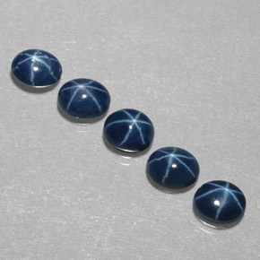 Star Sapphire Gemstone in 5.2 x 4.2 mm Size for Sale, Star Sapphire Stone in Blue Color