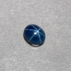 Star Sapphire Gemstone in 4.9 x 4 mm Size for Sale, Star Sapphire Stone in Blue Color