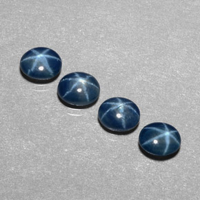 2.57 ct Blue Star Sapphire Gemstone, Star Sapphire Gem in Oval Cabochon Shape for Sale.
