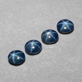 2.57 ct Blue Star Sapphire Stone, Natural Star Sapphire in Oval Cabochon Shape for Sale