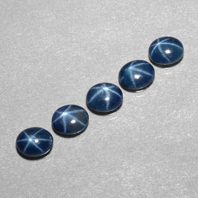 2.90 ct Blue Star Sapphire Stone, Natural Star Sapphire in Oval Cabochon Shape for Sale
