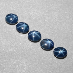 Star Sapphire Gemstone in 5.3 x 4.3 mm Size for Sale, Star Sapphire Stone in Blue Color