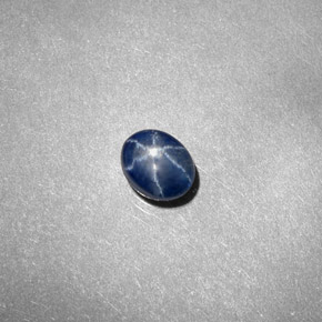 Star Sapphire Gemstone in 5.3 x 4.3 mm Size for Sale, Star Sapphire Stone in Blue Color
