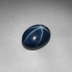 1.52 ct Blue Star Sapphire Stone, Natural Star Sapphire in Oval Cabochon Shape for Sale