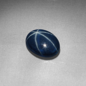 Star Sapphire Gemstone in 8 x 6 mm (calibrated) Size for Sale, Star Sapphire Stone in Blue Color
