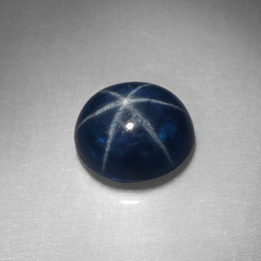 2.32 ct Blue Star Sapphire Gemstone, Star Sapphire Gem in Oval Cabochon Shape for Sale.