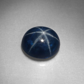 2.32 ct Blue Star Sapphire Stone, Natural Star Sapphire in Oval Cabochon Shape for Sale