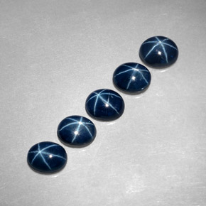 2.96 ct Blue Star Sapphire Stone, Natural Star Sapphire in Oval Cabochon Shape for Sale