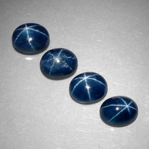 2.61 ct Blue Star Sapphire Gemstone, Star Sapphire Gem in Oval Cabochon Shape for Sale.